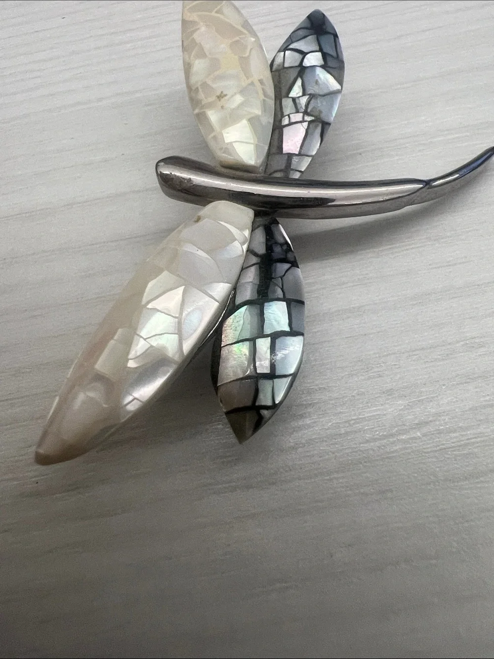 Vintage Silver Leaf Brooch Pin
